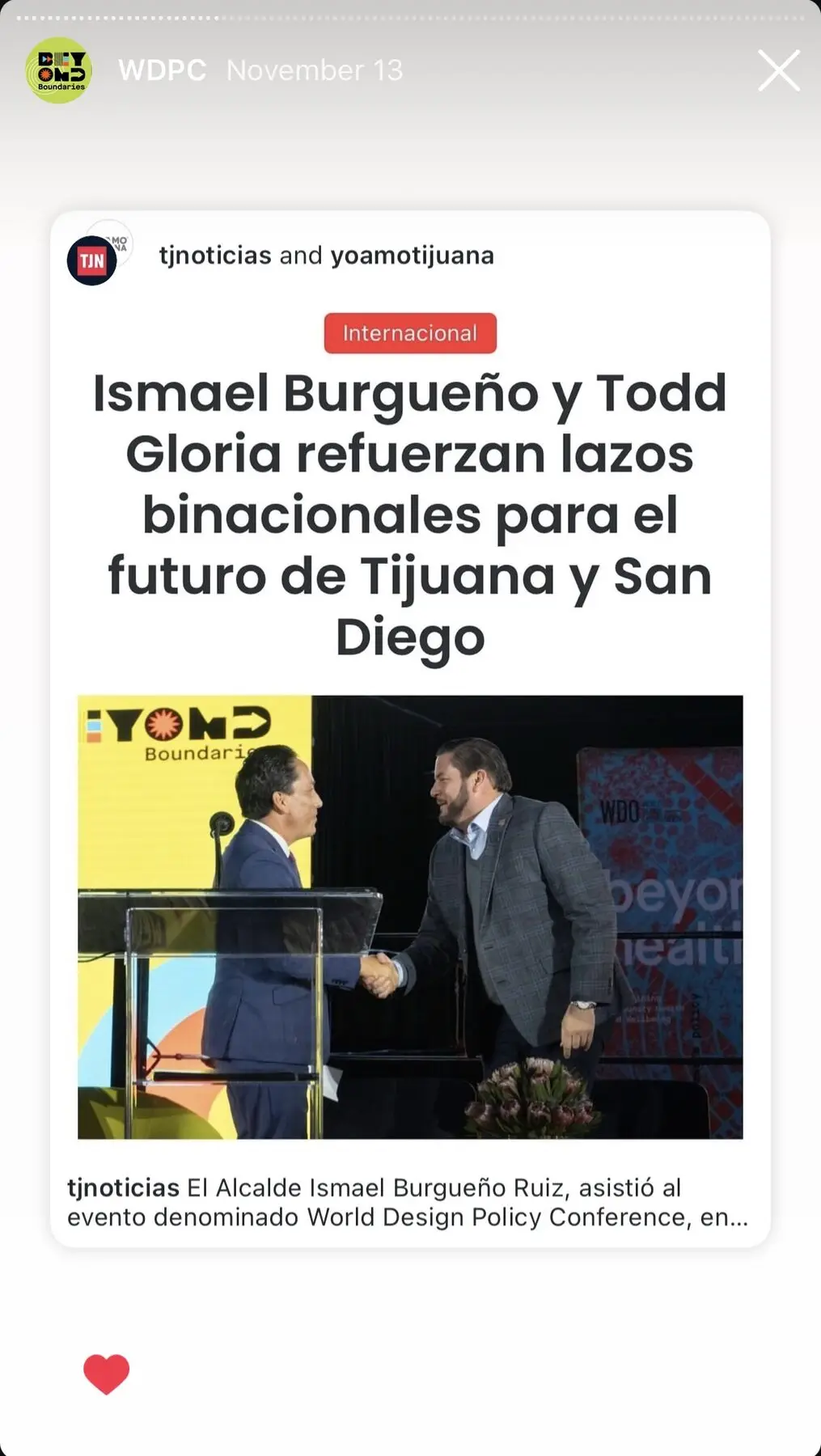 Tijuana news coverage of Mayors Ismael Burgueño and Todd Gloria